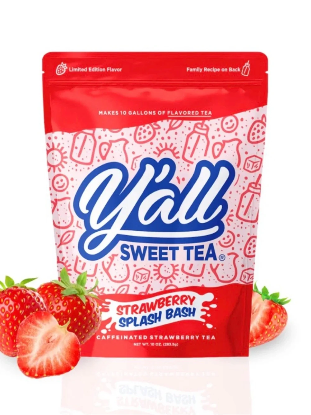 NEW Y'ALL STRAWBERRY SPLASH FACTORY SEALED 10 GALLONS LIMITED EDITION